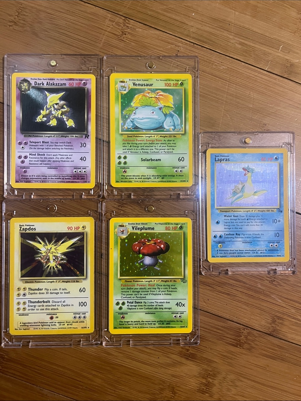 Pokemon Vintage Card Lot - Yellow, Green, Blue, Purple, Red